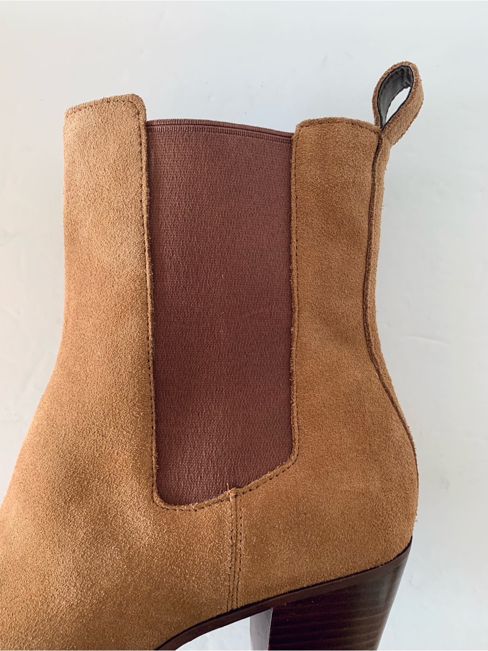 NEW Dolce Vita Shadie Chestnut Waterproof Suede Leather Chelsea Boots 8.5 NWOB - Picture 9 of 16